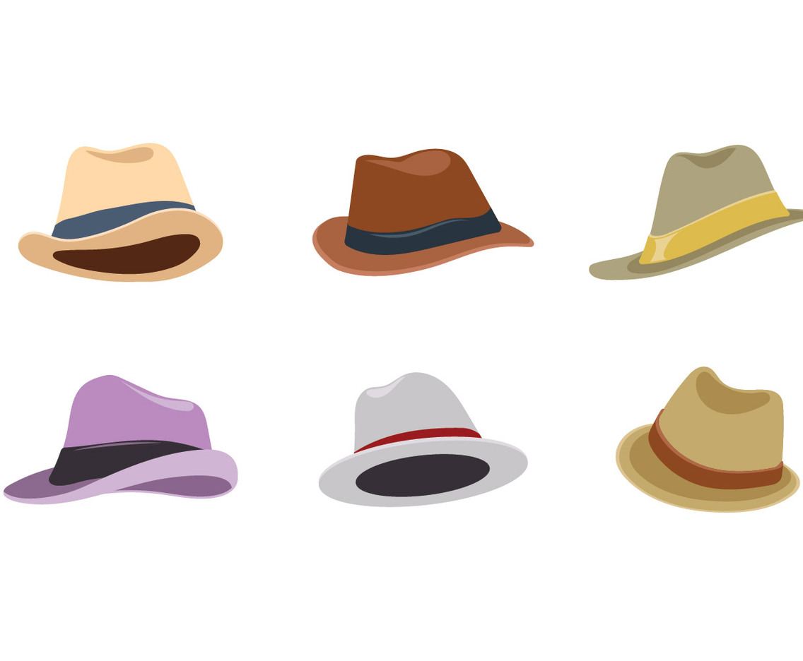 Vector Collection of Vintage Kentucky Derby Hats
