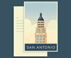 San Antonio Postcard Vector