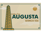 Augusta Georgia Postcard Illustration