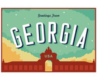 Augusta Georgia Postcard Illustration