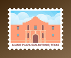 Alamo Plaza San Antonio Texas United States Stamp