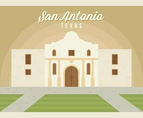 San Antonio Postcard Vectors