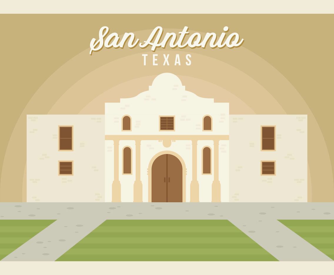 San Antonio Postcard Vectors