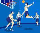 Basketball Players Vector
