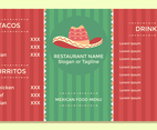 Mexican Food Menu Flyer Template Vector