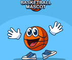 Smiling Basketball Mascot Vector