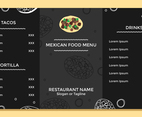 Mexican Food Menu Template Vector