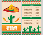 Mexican food restaurant menu template