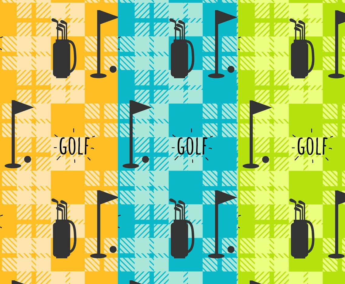Vintage Golf Pattern Set