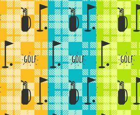 Vintage Golf Pattern Set