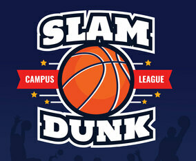 Basketball Slam Dunk Badges Poster