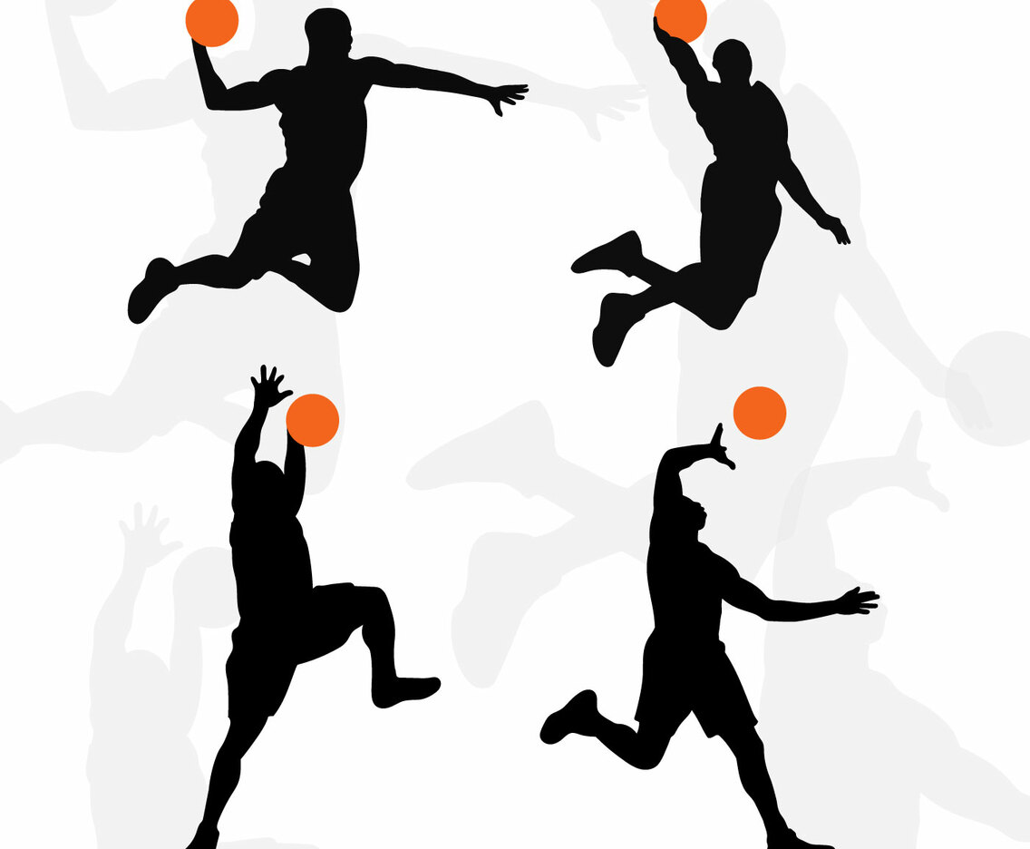 Silhouette Slam Dunk Pose
