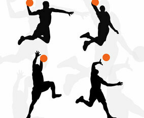 Silhouette Slam Dunk Pose