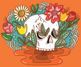 skull flower