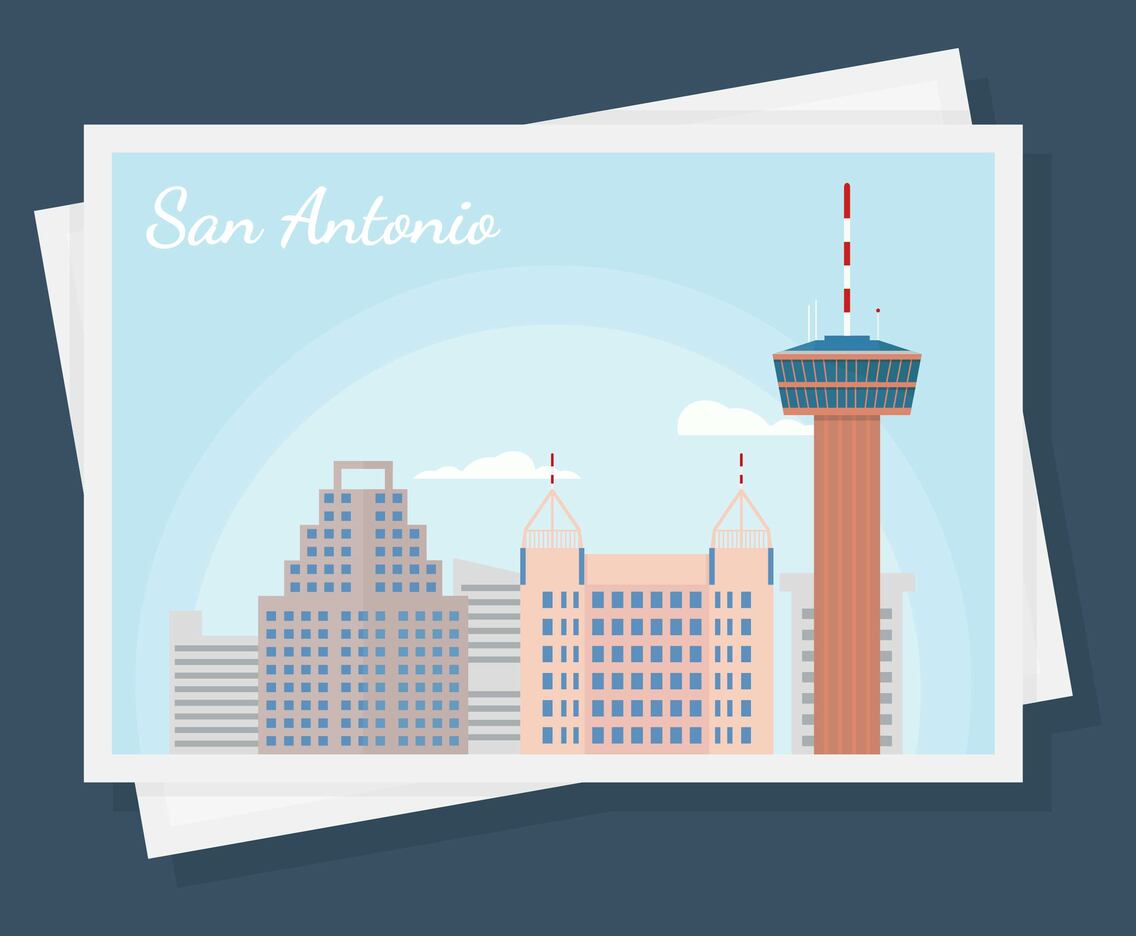 Sam Antonio Postcard Vectors
