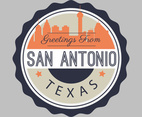 San Antonio Postcard Illustration