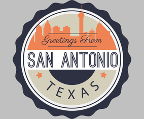 San Antonio Postcard Illustration