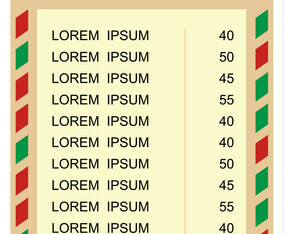 Mexican Food Menu With Illustration