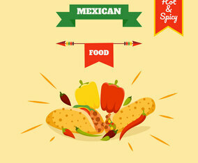 Mexican Food Menu Vectors