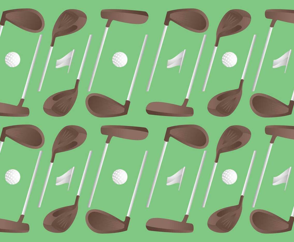 Unique Vintage Golf Pattern Vectors