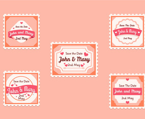 Vintage Wedding Stamp Collection