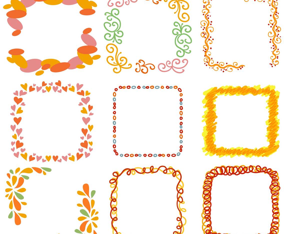 Funky Frames Borders Vectors
