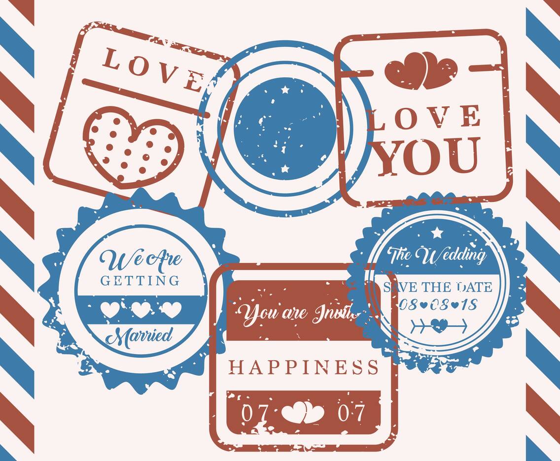 Vintage Wedding Stamp