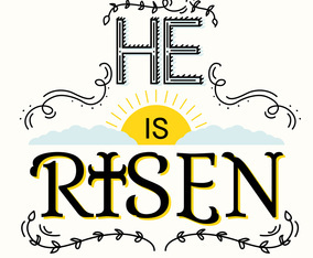 He Is Risen Typography