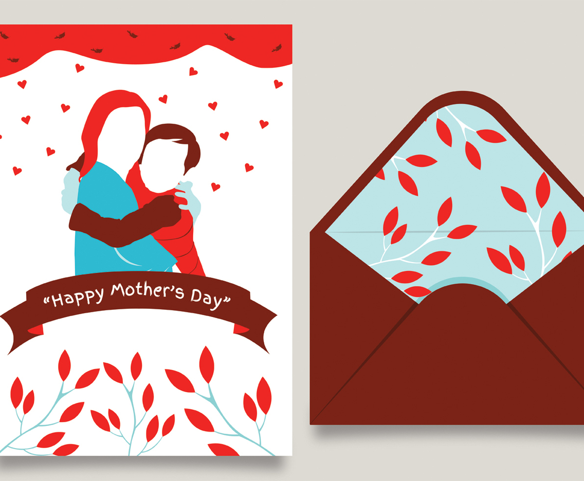 Happy Mothers Day Card Vector Design