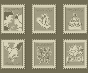 Vintage Wedding Stamp