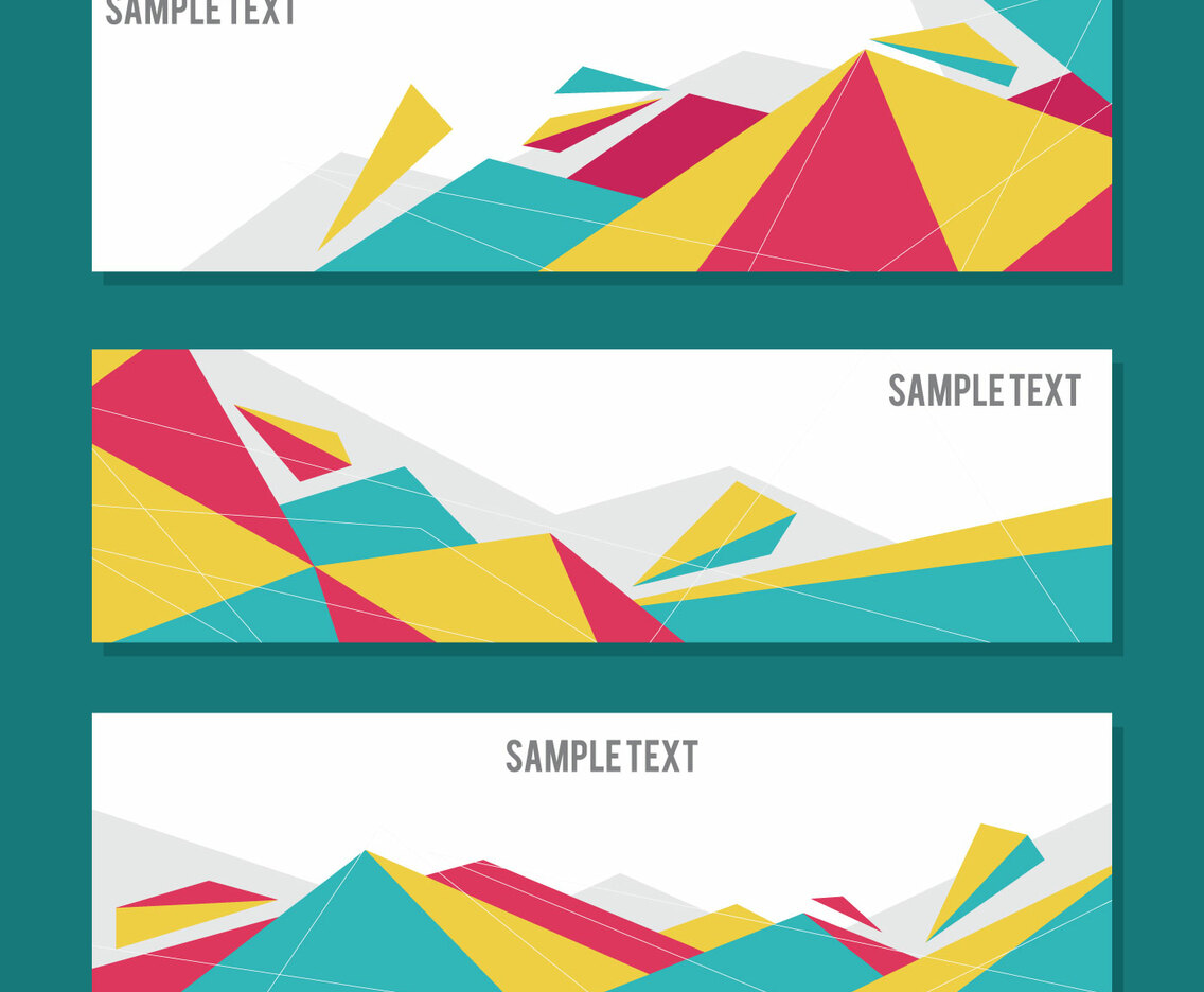 Simple  Elegant Geometric Banners