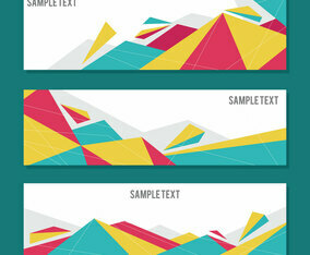Simple  Elegant Geometric Banners