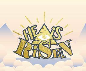 He Is Risen Typography Illustration Vector
