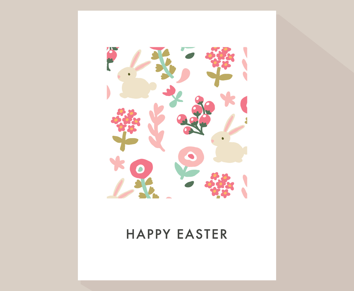 Happy Easter Memphis With A Cute Pattern In A Frame