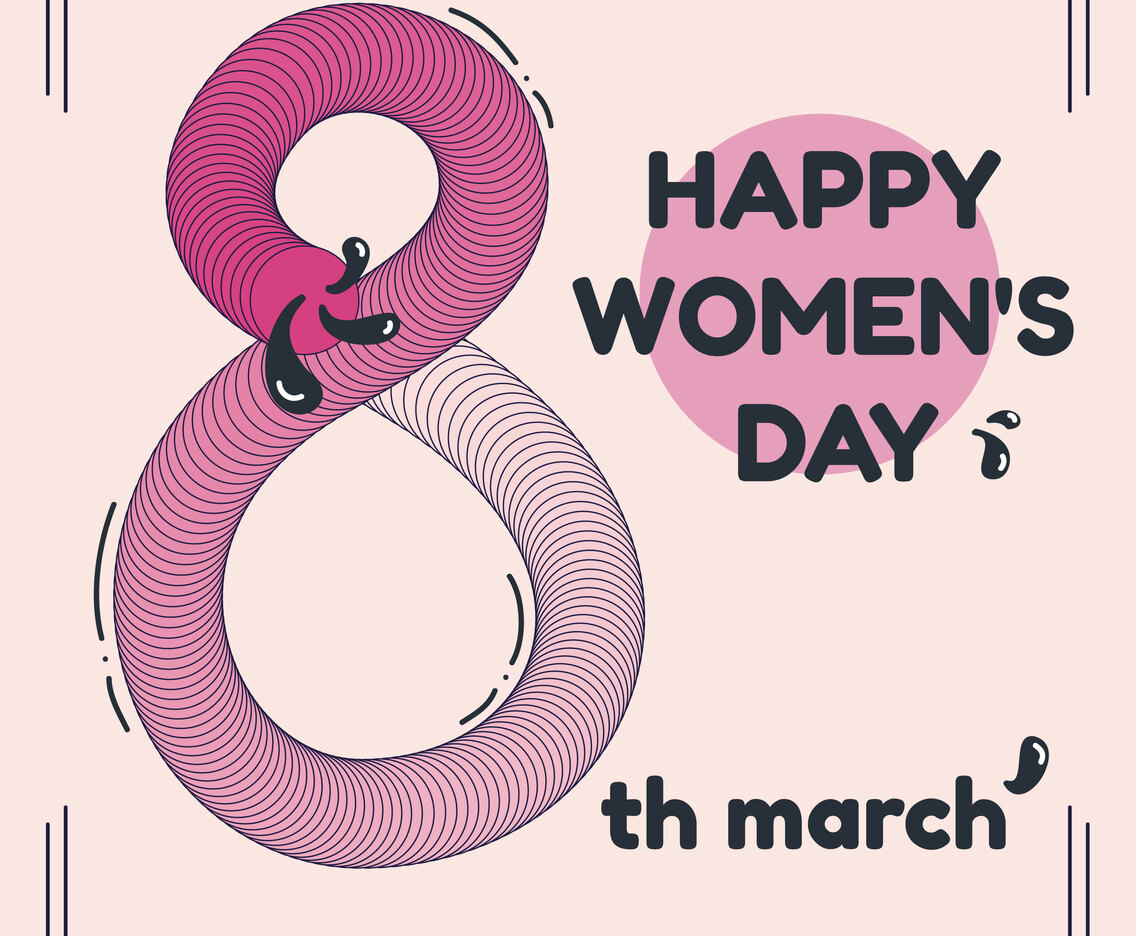 Abstract Happy Women's Day Vector