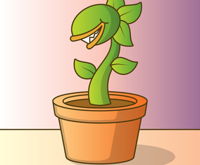 Cute Venus Flytrap Flat Cartoon Illustration