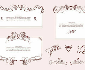 Art Nouveau Background Frame Elements Decoration Vector