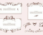 Art Nouveau Background Frame Elements Decoration Vector
