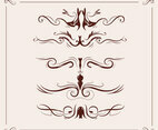 Art Nouveau Header Elements Decoration