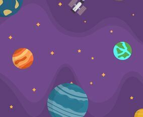 Flat Cosmos Vector Illustration