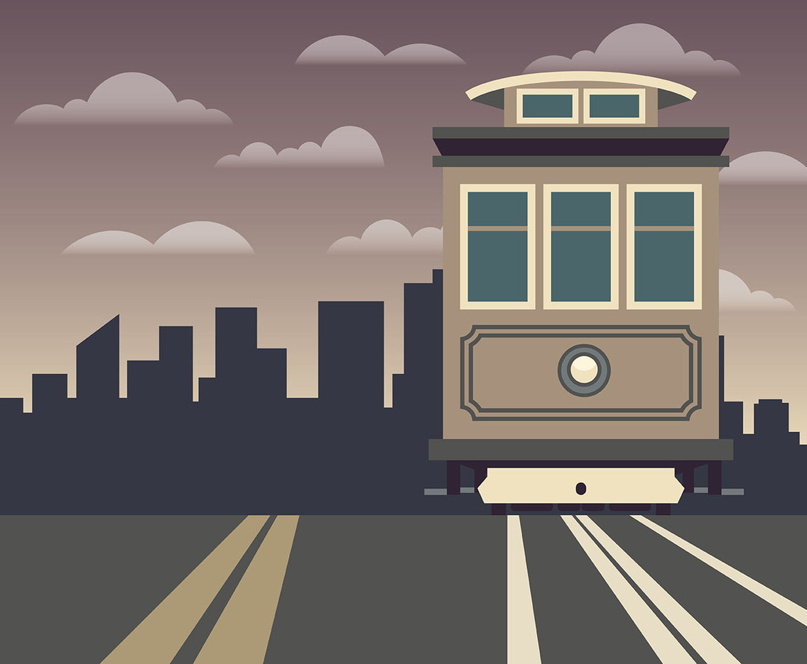 New Orleans Streetcar Illustration