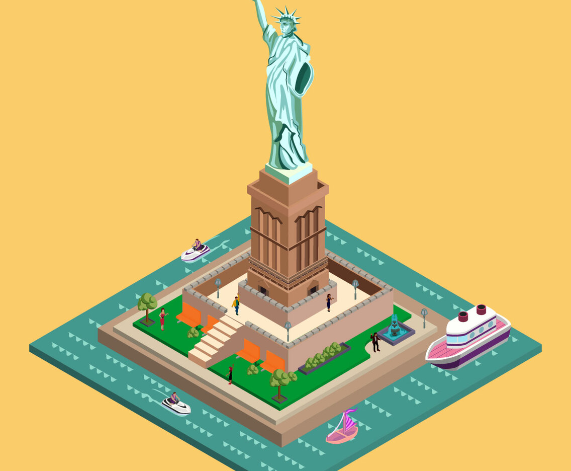 Liberty Statue Isometric