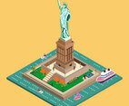 Liberty Statue Isometric
