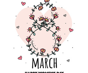 Hand Drawn Women's Day Vector