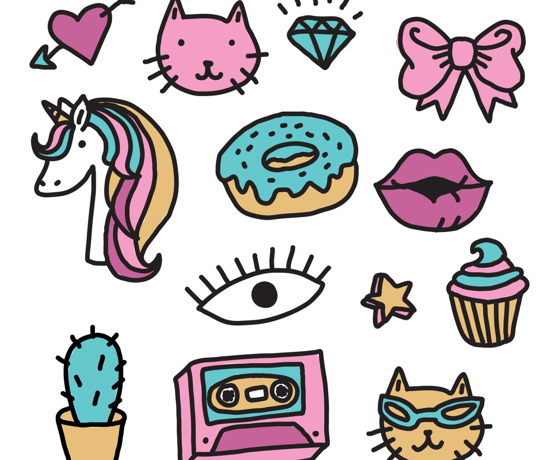 Stickers With a Pop Art Style