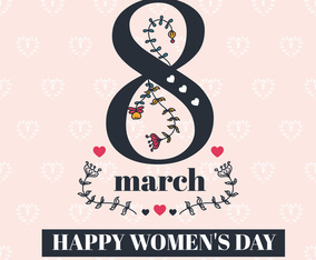 Stylish Happy Women's Day Vector