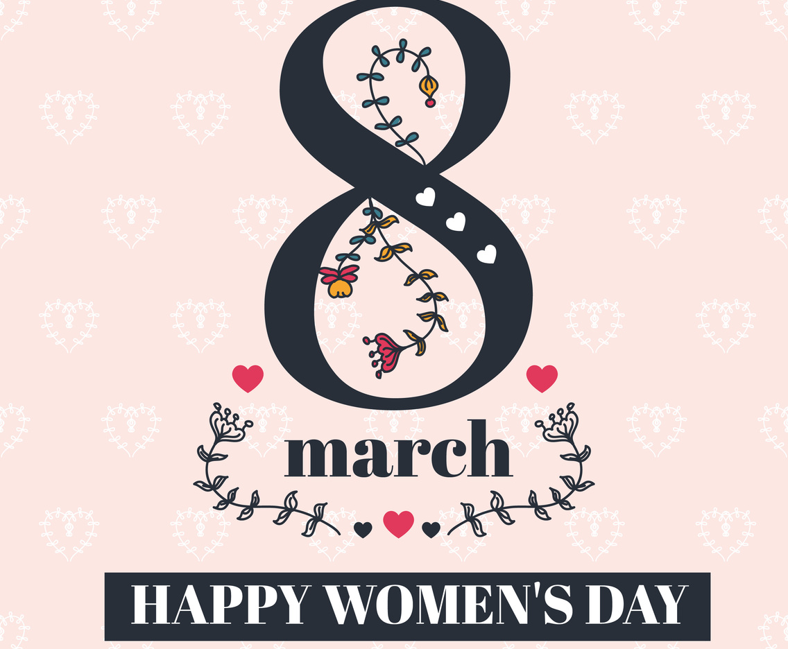 Stylish Happy Women's Day Vector