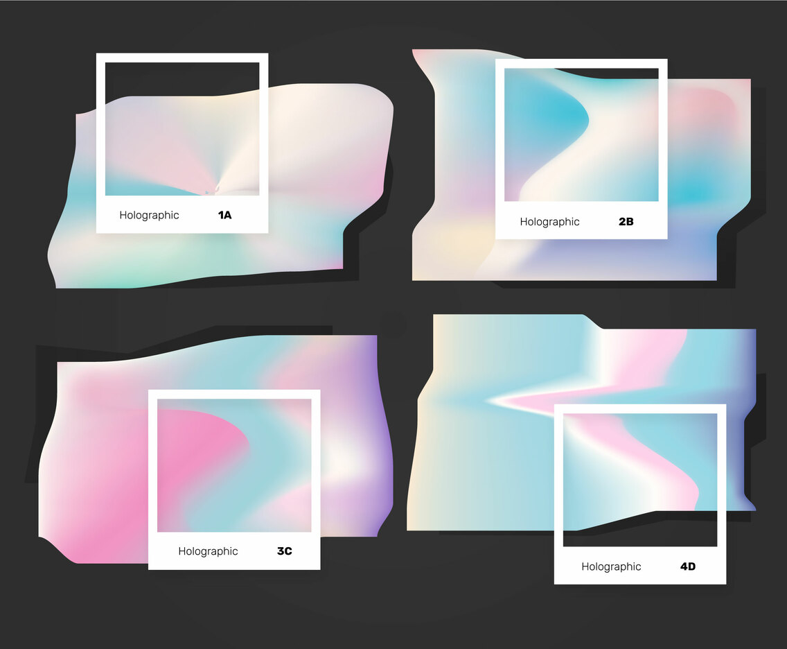 Abstract Light Holographic Color Pantone Vector