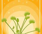 Flat Venus Fly Trap Vector Illustration