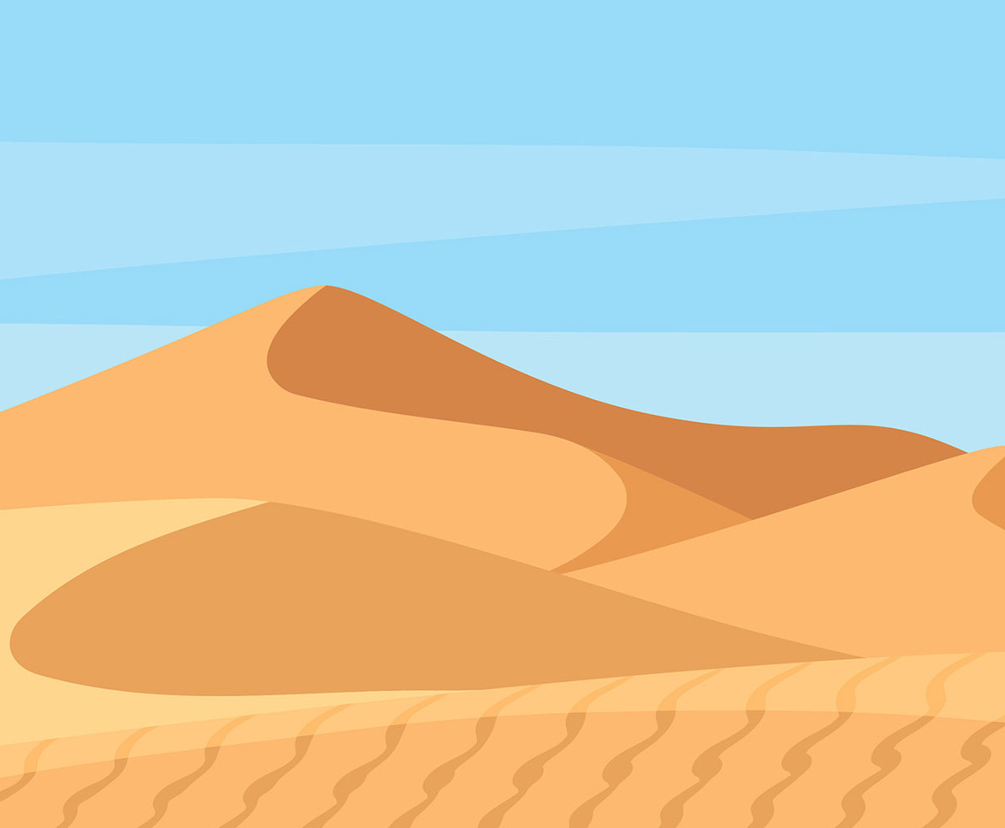 Sahara Desert Landscape Vector